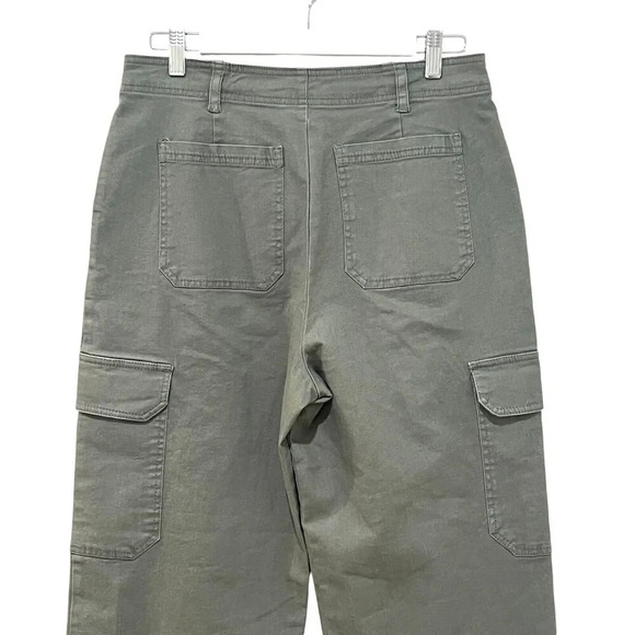 Z Supply Noah Cargo Pant in Evergreen size Large NWOT High waist Ankle Length - Picture 7 of 11